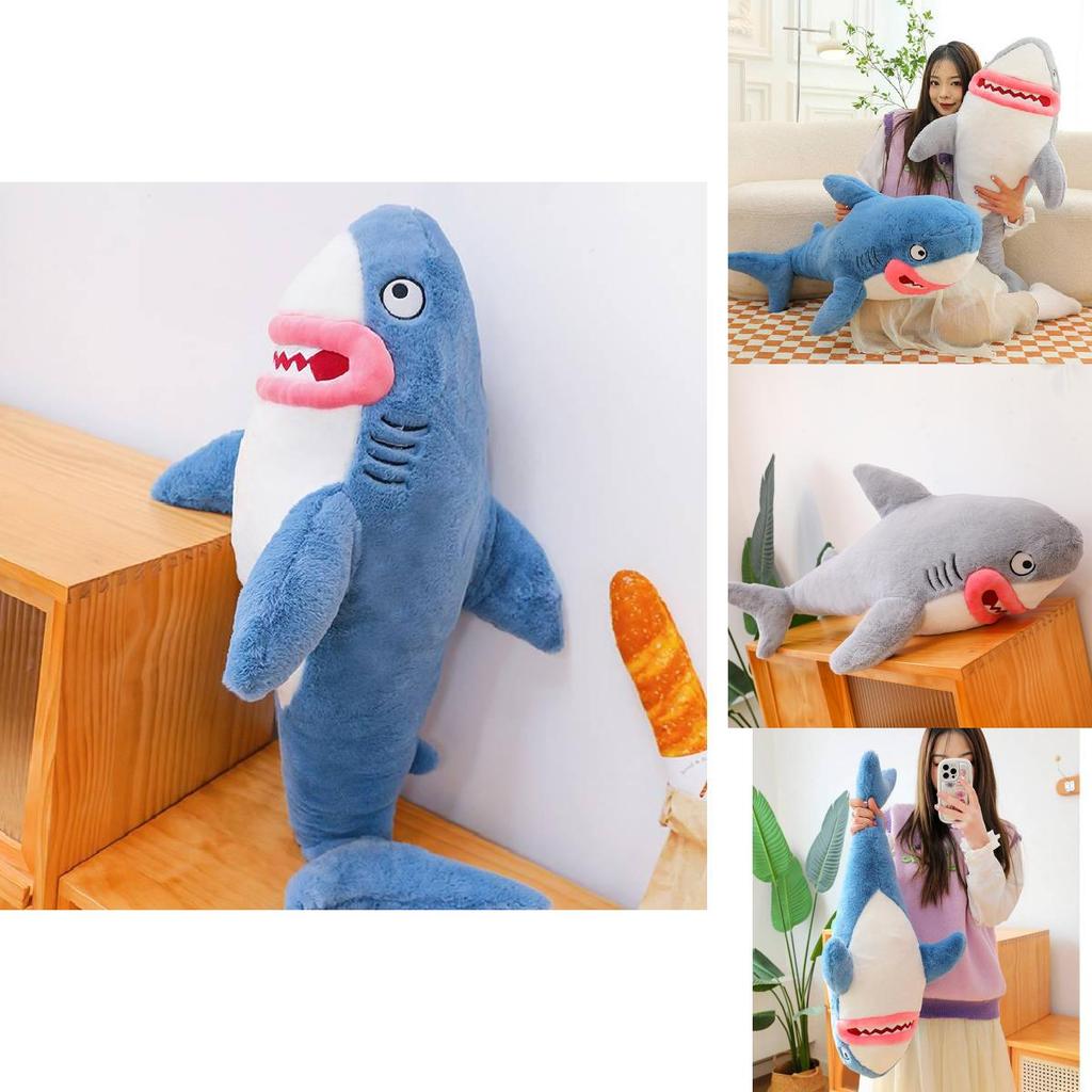 Cute Funny Red Lip Shark Plush Toy Cartoon Doll Girl Pillow Children's Gift