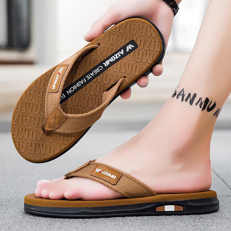 Fashion New Men's Outdoor Slippers Casual Beach EVA High Elasticity Thick Bottom Flip Flops