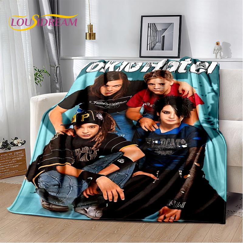 Tokio Hotel Rock Band Bill Kaulitz Blanket,Flannel Soft Throw Blanket for Home Bedroom Bed Sofa Picnic Office Hiking Leisure Nap