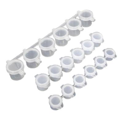 8Pcs Empty Paint Pots Paint Palettes with Lid Small Paint Container Strips for Artists Students Travel and Outdoor Use
