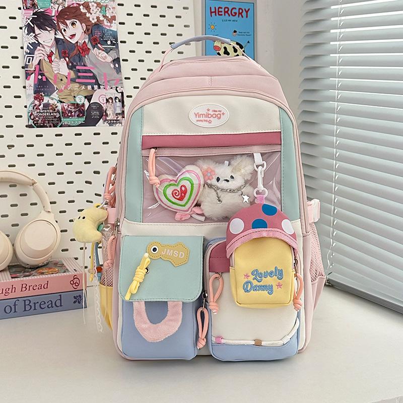 High-value Versatile Large-capacity Schoolbag Female Cute Backpack Junior High School Girl High School Student Backpack