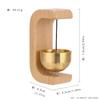 Happyiness Wooden Wind Chimes Wireless Doorbell Entrance Door Bell Decorative Wind Bell for Home Opening Hanging Decorations