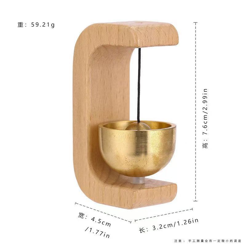 Happyiness Wooden Wind Chimes Wireless Doorbell Entrance Door Bell Decorative Wind Bell for Home Opening Hanging Decorations