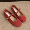 Shallow single shoes women's spring new retro gentle fairy Mary Jane women's shoes flat beanie shoes