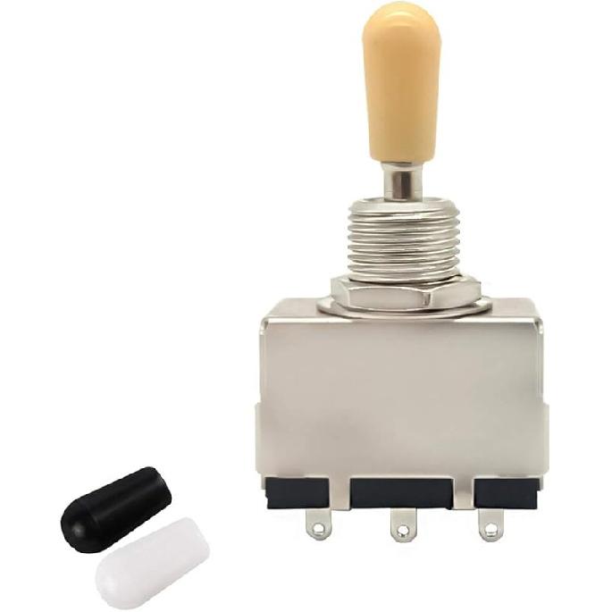 FLEOR 3-позиционный тумблер-переключатель звукоснимателей с 3 пластиковыми наконечниками для электрогитары в стиле LP Box Style