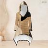 Women Plus Size Printed Hooded Long Sleeve High Low Top And Fitted Pants Two Piece Set