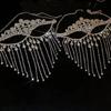 Indian Tassels Veil Mask for Face Women Rhinestones Face Mask Masquerade Dance