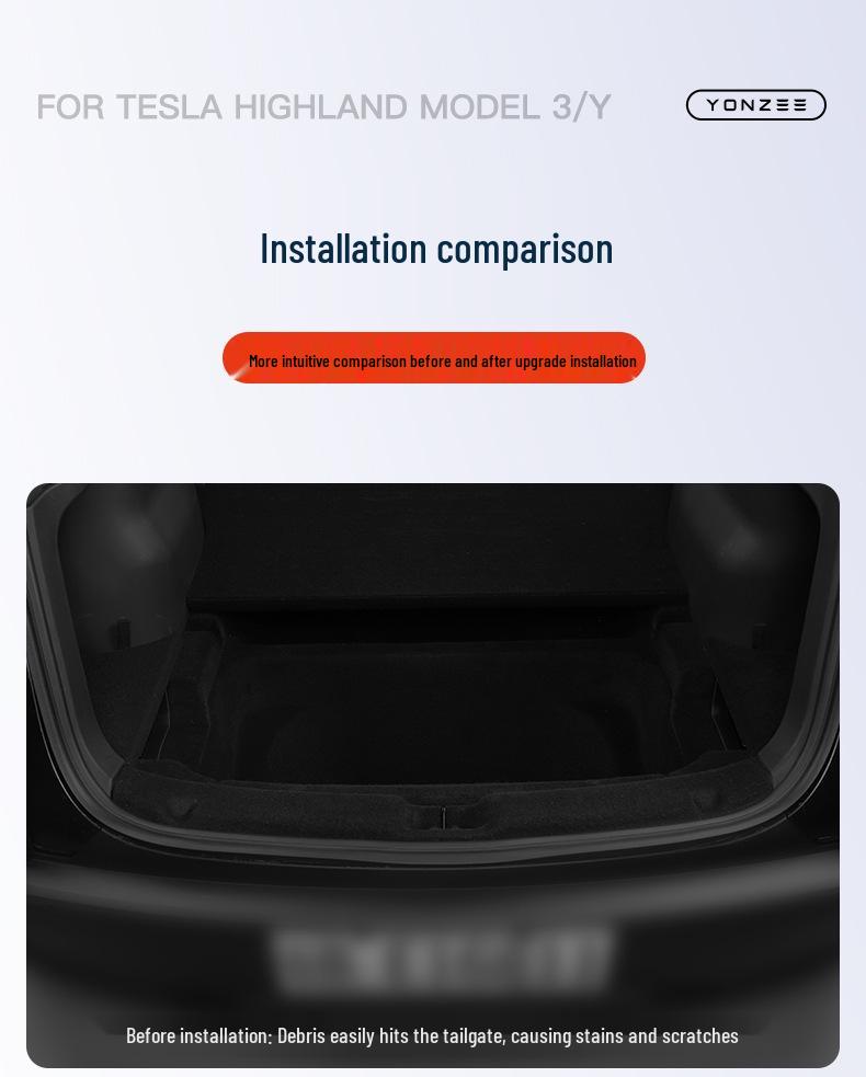 Tesla Model 3/Y/YL Trunk Sill Protector & Tailgate Cover Accessories