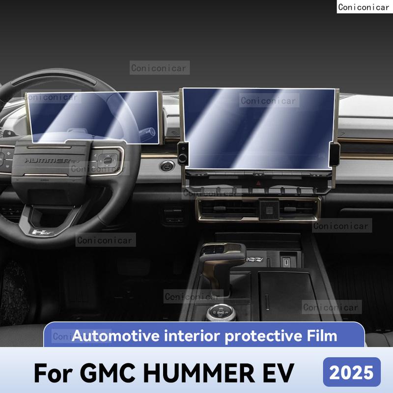 For GMC HUMMER EV 2025 Car Interior Protection Anti-Scratch TPU Film trument Center Control Navigation Accessories