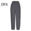 Women Commuting Pants Sweatpants Elastic High Waist Adjustable Drawstring Harem with Pockets Solid Color Loose Lounge Lambskin Fabric Casual