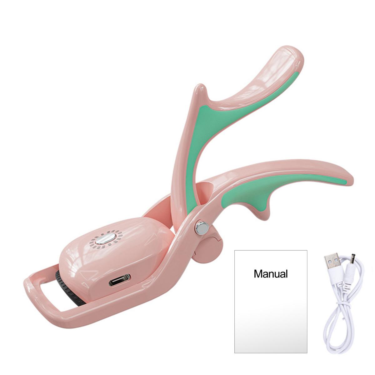 

Електрична плойка для завивки вій з підігрівом, 3 налаштування температури, тип C, акумуляторна, портативна, швидкого нагрівання, інструменти для завивки вій для жінок рожевий