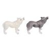 2pcs Howling Wolf Action Figure Figurines Toys Howling Wolf Animal Model Educational Presents for
