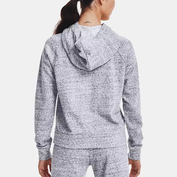 Under Armour Pullover Hooded Printed Long Sleeve Sweatshirt Women tops Gray 1369460-011