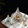 Retro Glass Candy Jar: Creative Square Storage Box for Jewelry, Snacks, Cookies, and Nuts