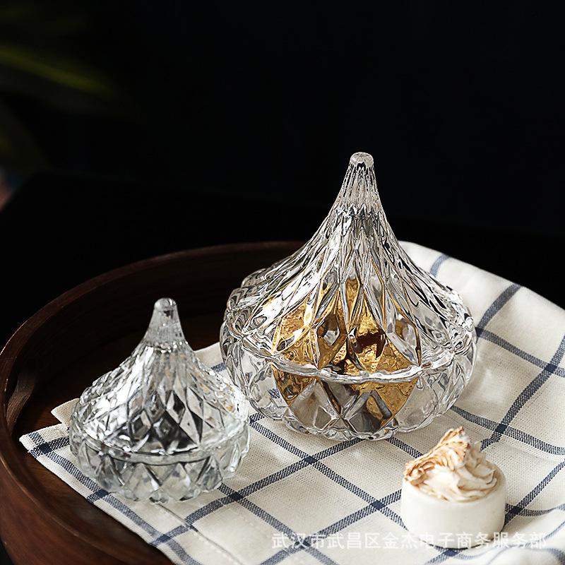 Retro Glass Candy Jar: Creative Square Storage Box for Jewelry, Snacks, Cookies, and Nuts