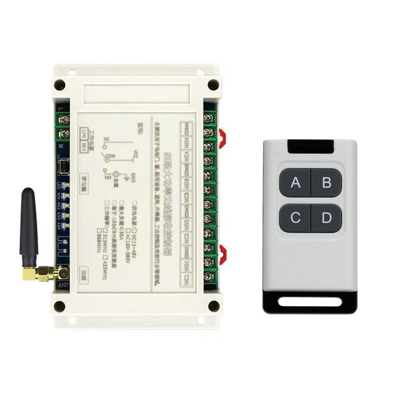 High-Power Wireless Remote Control Switch for 12V-48V Motors, 30A, Four-Way Controller