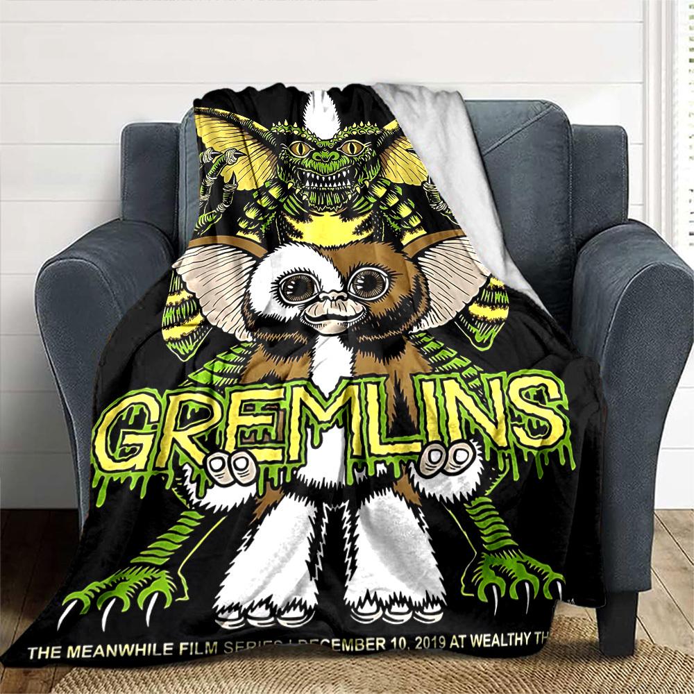 1 Stück GREMLINS WEALTHY Kuscheldecke Weiches Flanell, Gemütlich für alle Jahreszeiten Polyester Perfekt für Zuhause, Büro