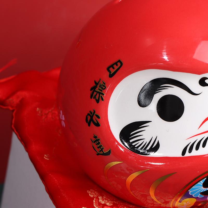 Japanische Keramik-Daruma-Puppe, Glücksbringer, Glücksschmuck, Bastel-Sparschwein