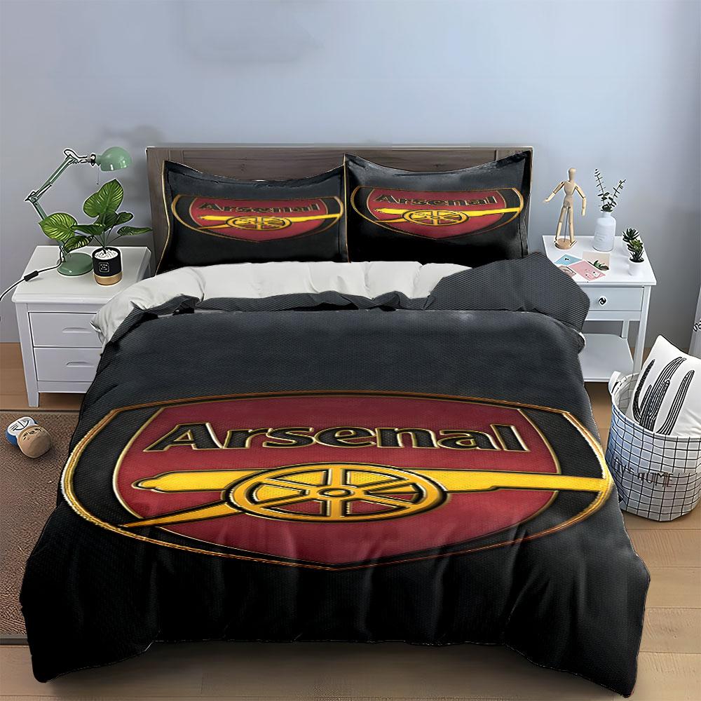 Arsenal-Logo mit Kanone. Bettwäsche-Sets Bettbezug-Sets Bettbezüge Kissenbezüge(1* Bettbezug 2* Kissenbezüge ohne Bettdecke)