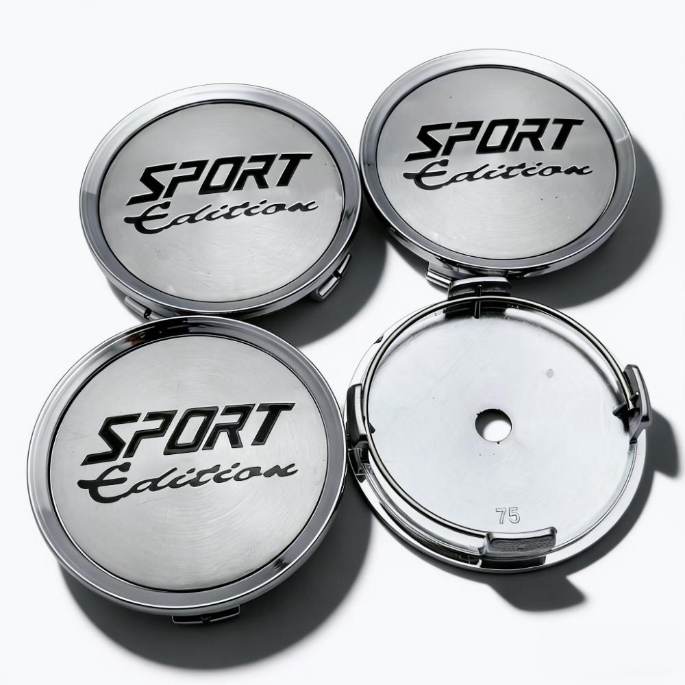 

4pcs Sport Edition Logo Emblem Car Wheel Center Caps O.D 75MM 70MM Wheels Hub Cap Rim Hubcaps Dust Cover Replace Car Accessories Sport Edition Badge&4pcs 75 Wheel Caps