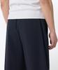 Musinsa Standard Seersucker One-Pleat Wide Banded Shorts [Navy]