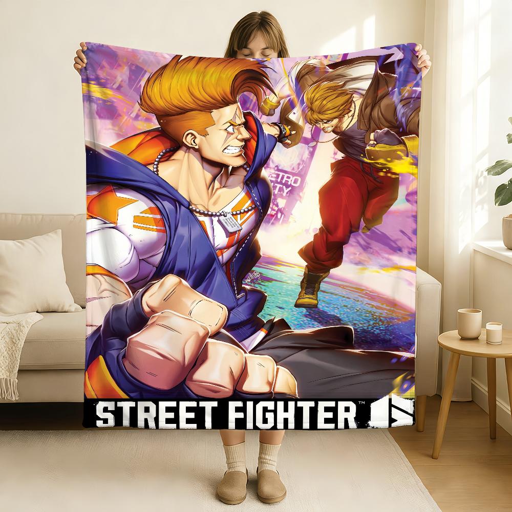 Game S Street F Fighter 6 Blanket Soft and Skin Friendly For Couch Bed Napping Bedspread All Seasons Comforter