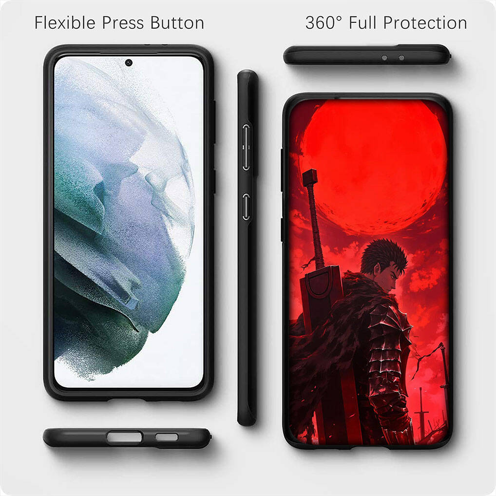 for Motorola Moto Edge 70 60 50 G54 G86 Samsung Galaxy S25 iPhone 17 16 15 Xiaomi Redmi Note 14 13 Pro Max Phone Case Wallpaper Berserk Guts Cover