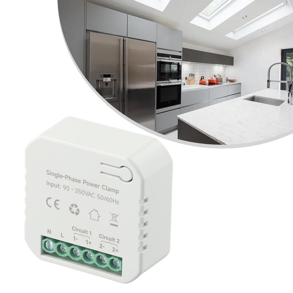 WiFi Energy Meter 80A with Dual Clamp For For Tuya For Smart Life App Monitor Power Consumption EfFor Fortlessly