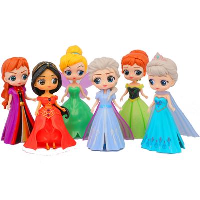 Cabot Big-Eyed Princess Clip Doll Set of 2, 12cm, Mixed Colors