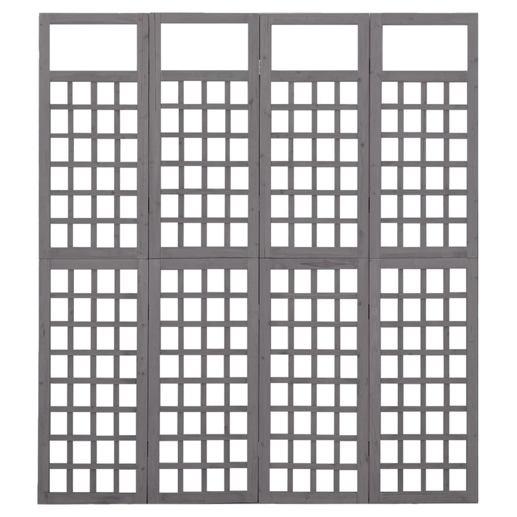 Vidaxl 4-Panel Room Divider/Trellis, Fir Wood, 161X180 Cm