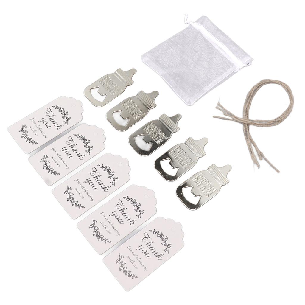 24 Set Baby Bottle Opener Zinc Alloy Cute Baby Bottle Shaped Bottle Opener Baby Shower Return Gift