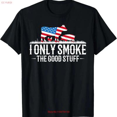I Only Smoke The Good Stuff BBQ Barbeque Grilling Pitmaster T Shirt Vintage Washed Fashion Soft Stylish Casual Streetwear