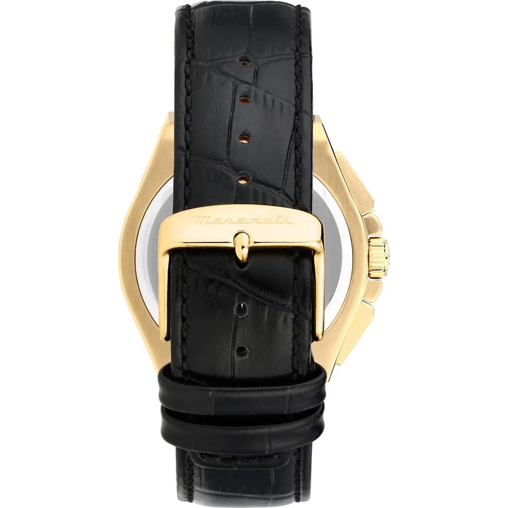 Maserati Velocità Slim Black Leather Gents Quartz Chronograph R8871653001
