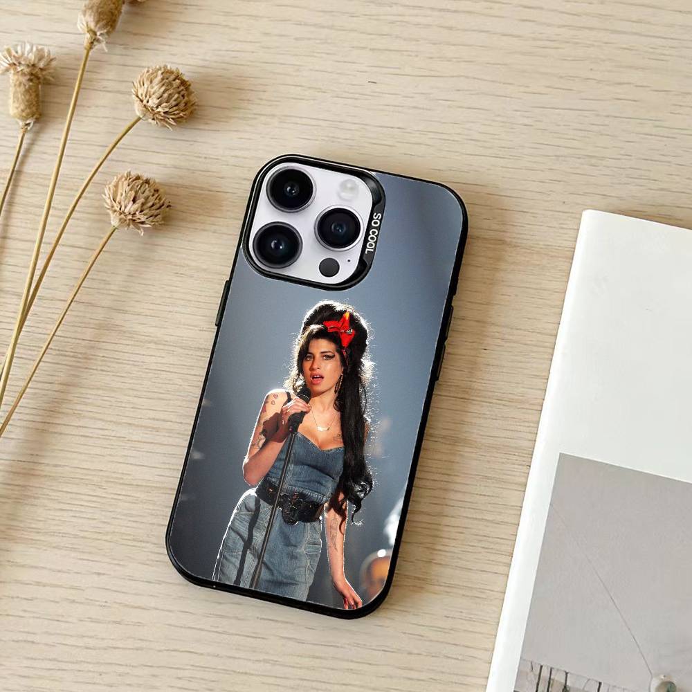 Amy W-Winehouse Phone Case For iPhone 17,16,15,14,13,12,11,Pro Max,Plus Candy Silver Cover iPhone12PRO