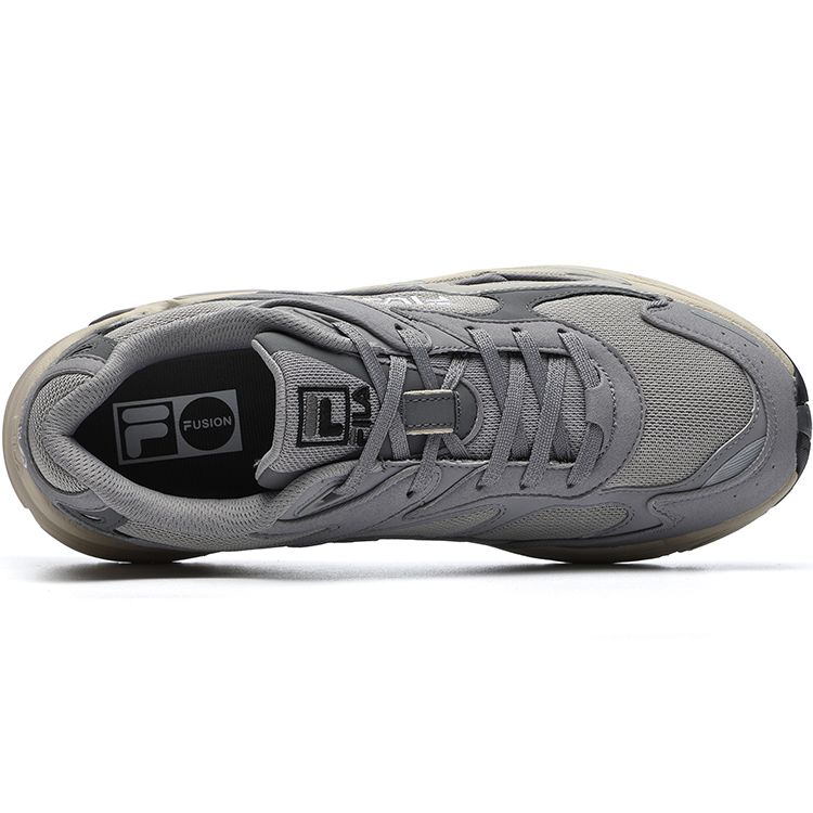 Fila Fusion Catapult Synthetic Leather Fabric Thick Sole Sports Low Top Dad Shoes Men Sneakers Dove-Gray T12M145214FHA