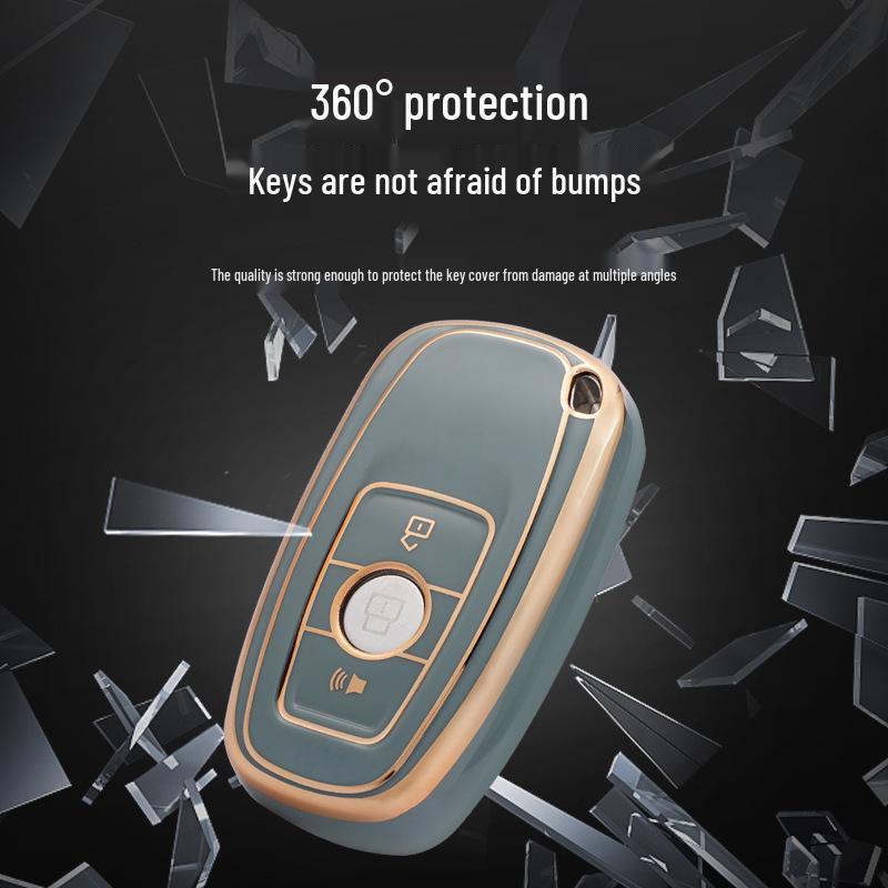 Gold Edge Key Case for Great Wall Haval H6 Coupe, C50, M6, and H2