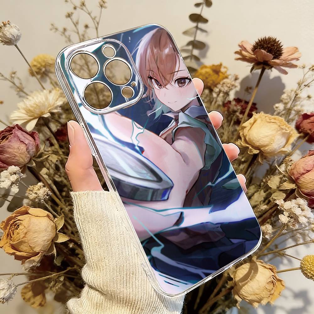 Mikoto Misaka  Phone Case Transparent Silicone Soft For iPhone 17 16 15 14 13 12 11 Mini Pro Max Plus