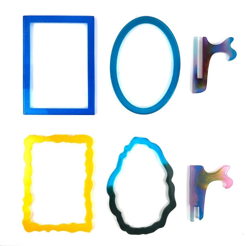 DIY Retro Picture Frame Resin Mold Relief Photo Frame Silicone Mold Epoxy Resin Casting Molds for Home Decorations