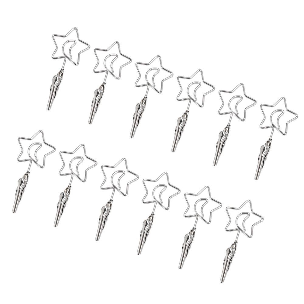 12Pcs 70mm Photo Clip Multi Shape Wire Picture Clip Decorative Note Clips  Photo Display