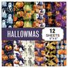 Classic Halloween Craft Paper 12 Sheets Purple Gothic Scrapbook Paper, Double Sided Decorative Dense Pattern for Card Making, Origami, DIY Projects,