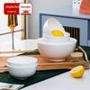 Pure White Lead-Free Bone China Bowl Set: Rice, Noodle, Large Soup & Ceramic Bowls - Durable Household Tableware.