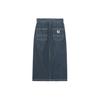Carhartt WIP SS24 Logo Tag Stone Wash Striped Denim Long Skirt Women skirts CHXSKI033015M-BLA