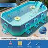 Inflatable Children's Swimming Pool with Slide - No Inflation Needed, Thickened Foldable Design for Home and Outdoor Use