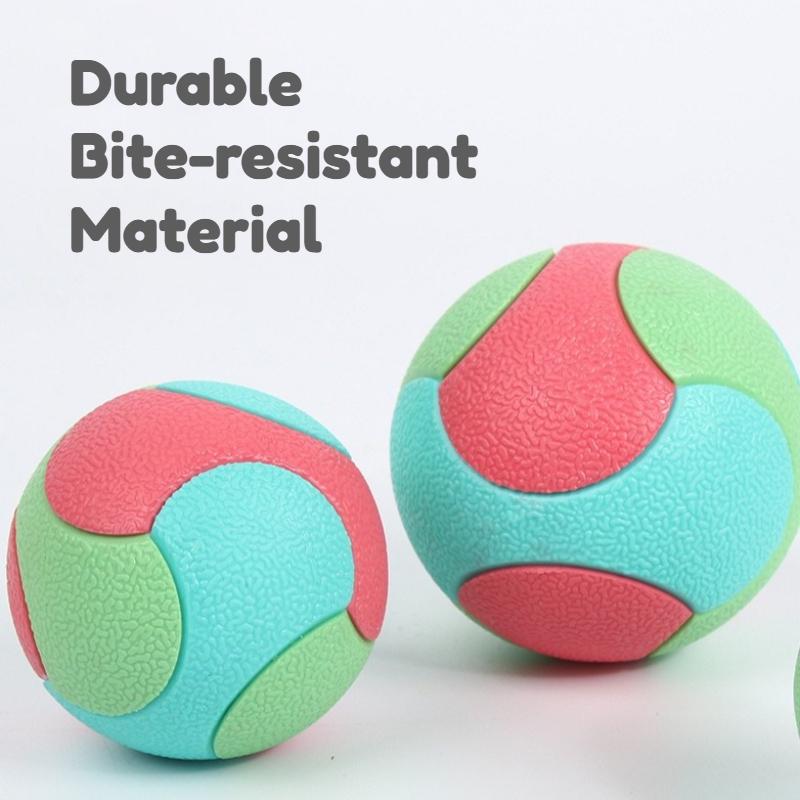 3pcs Dog Chew Toys Bite Resistant Bouncy Ball For Small Medium Large Dogs Teeth Cleaning Interactive Pet Training Play Products Durable Rubber