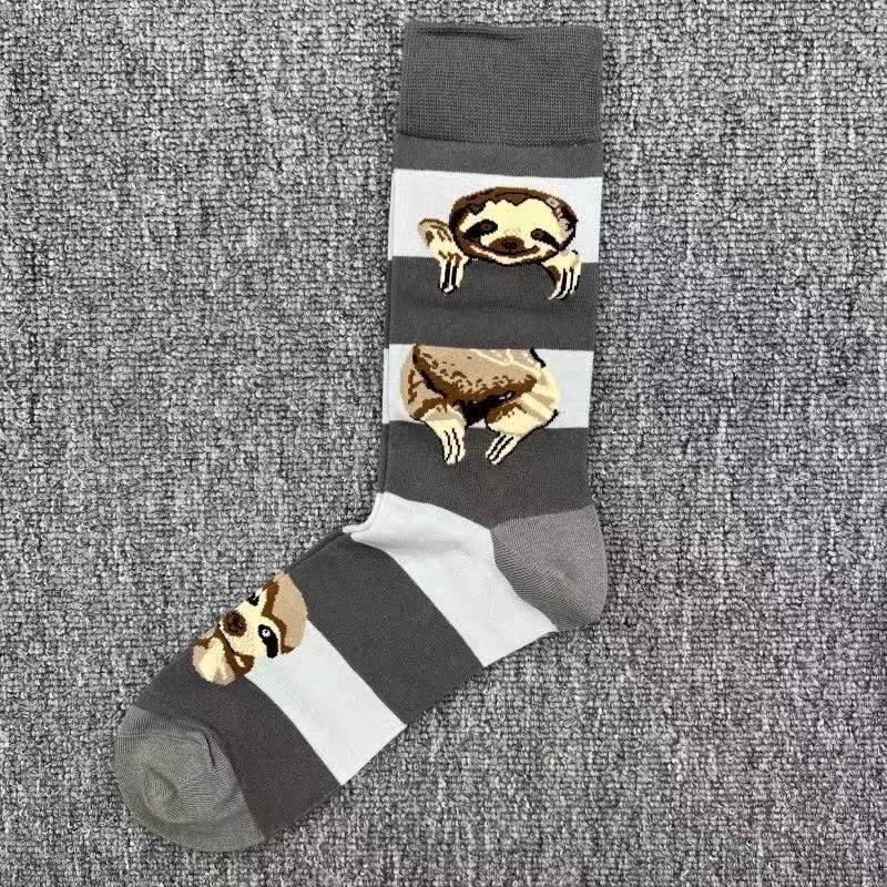 Happy Socks Men's Colorful Cartoon Astronaut Planet Floral Mid-Calf Socks, Large Size - Trendy Swedish Brand.