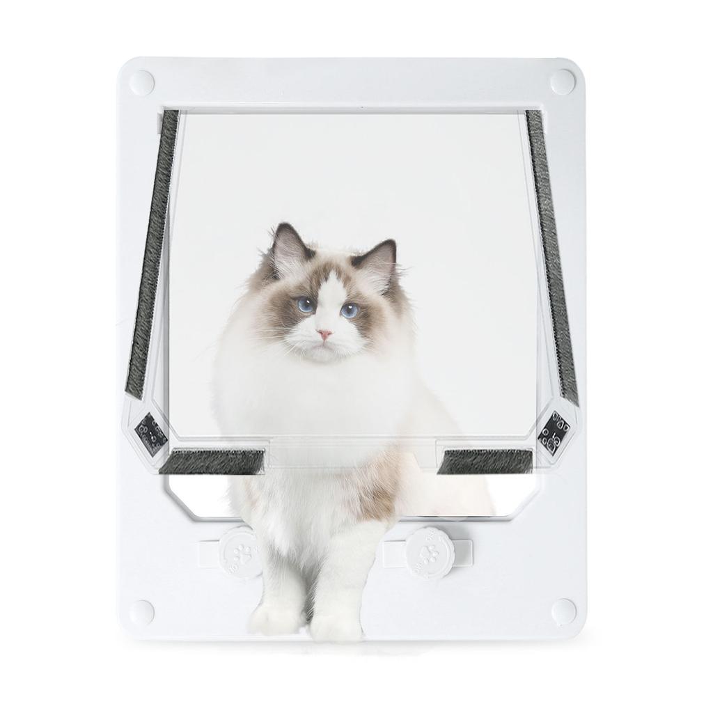 Pet Door Double Rotary Switch Easy To Clean Strong Construction Long Lasting Use Cat Dog Flap Door