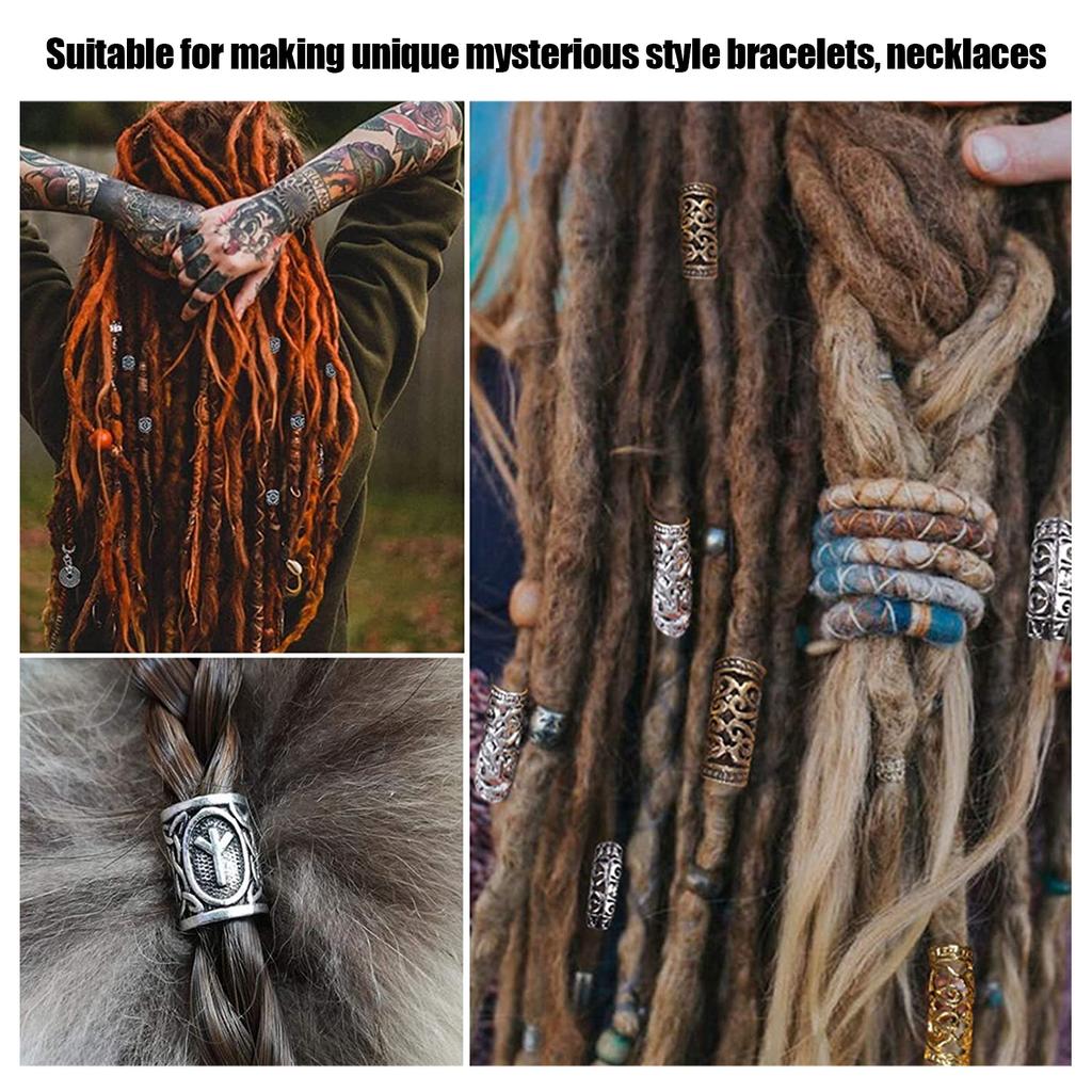 Exquisite Dreadlocks Beads DIY Hair Braiding Beard Beads DIY Jewelry Pendant Decoration