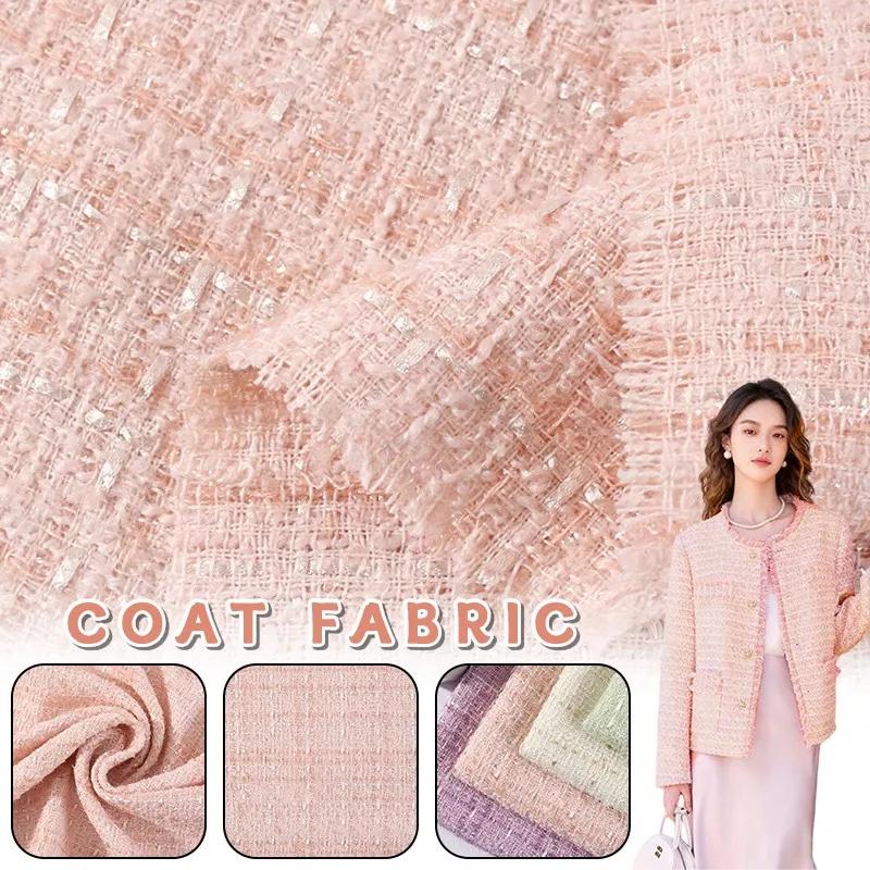 100x148cm Gewebter Tweedstoff DIY Mantel Kleidung Kleid Handgenäht Winter Herbst Stoff Nähmaterial Pailletten Tweedstoff