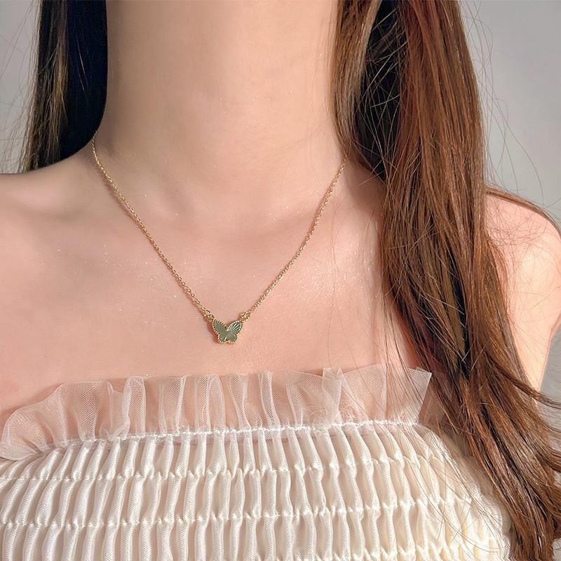 Simple Temperament Golden Beanie Necklace Female