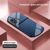 Red Leather Pattern For Apple IPhone 16 11 13 15 14 Pro Max 12 Mini 7 8 Plus XR XS Elliptical Shaped Tempered Glass Phone Case